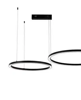 Svietidlá  NEO 07216L - LED Stmievateľný luster FINO 93W/230V 60/80cm čierna Tuya+DO 07216L