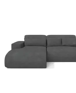 Rozložiteľná rohová sedacia súprava Rohová sedacia súprava Lumo Mini L Artico Anthracite