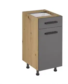 Kuchynské skrinky stojace Skrinka do kuchyne Langen d40s1 úchyt grey