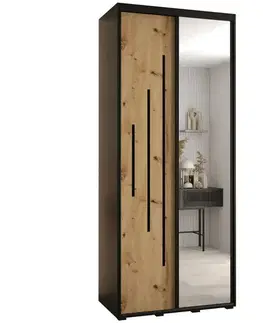 Šatníkové skrine Skriňa 45 Canaris 13 120 čierna/artisan/čierna