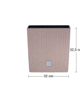 Kvetináče a truhlíky NABBI DRTS325L plastový kvetináč 32,5 cm mocca