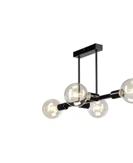 Svietidlá  Luster na tyči ASTRID 4xE27/60W/230V čierna LM 4.146