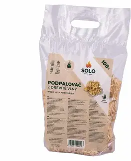 Záhradné grily SOLO Podpaľovač z drevitej vlny zvitky 100ks