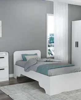 Postele Rám jednolôžkovej postele Luses - White