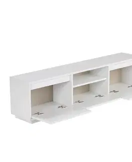 TV stolíky ANTIC TV stolík s dvierkami, biela natural