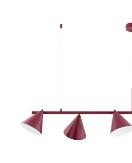 Svietidlá  Závesný luster na lanku ZELTA 4xE27/15W/230V červený 63422