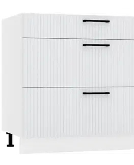 Kuchynské skrinky stojace Skrinka do kuchyne  Kate d90pc s/3 svetlo šedá mat