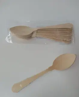 Jednorázový riad SPARMAL - Drevená lyžica 20,5cm, balenie 10ks