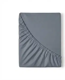 Plachty Kvalitex Saténové prestieradlo s gumou tmavosivá, 180 x 200 cm
