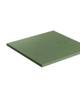Vane OMNIRES - AQUAROCK kompozitná sprchová vanička protišmyková, 80 x 80 cm, olive mat AQUAROCK80-KOL