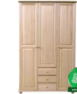 Šatníkové skrine Borovicova skriňa 141a 125 cm