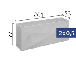 Truhlíky Biohort Zvýšený kvetináč na zeleninu BIOHORT X-Design 201,6 x 54,7 x 77 cm (tmavo šedá metalíza)