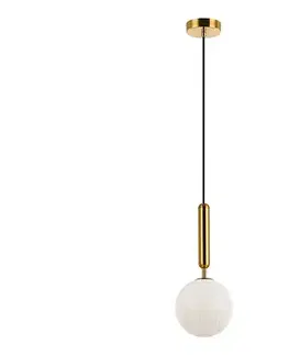 Svietidlá Viokef Lighting Závesné svietidlo na lanku JOLIN 1xG9/5W/230V zlaté 4259300