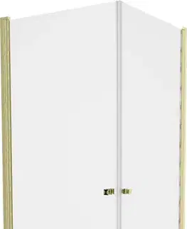 Sprchovacie kúty MEXEN/S - PRETORIA duo sprchovací kút 80 x 80, transparent, zlatá 852-080-080-50-00-02