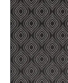 Koberce Koberec Breeze black/ clif grey 120 x 170 cm