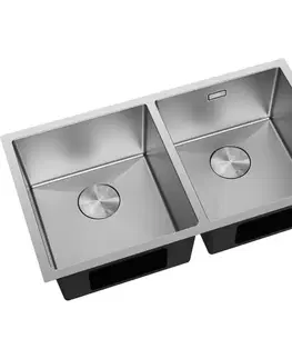 Kuchynské drezy MEXEN MEXEN - Binox oceľový drez 2-bowl 800 x 450 mm, nerez 6421802000-01
