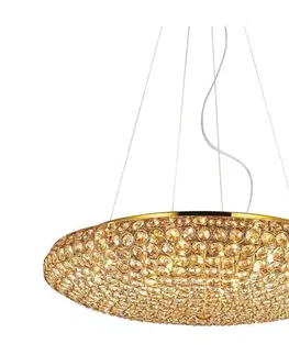 Svietidlá Ideal Lux - LED Krištáľový luster na lanku KING 12xG9/3W/230V pr. 65 cm zlatá 088020