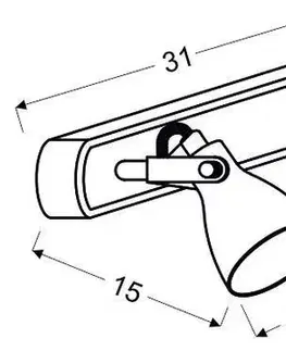 Nástenné svetlá Nástenná svietiaca páska 2X40W GU10 matná sivá ASH