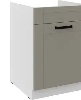 Kuchynské skrinky stojace Kuchynská skrinka Luna claygrey/biely 60ZL 1S BB