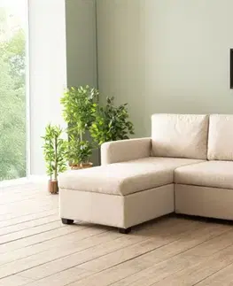 Pohovky a gauče Rohová rozkladacia pohovka Kado - Cream