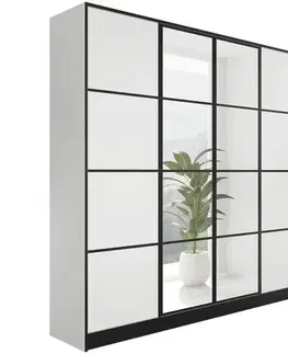 Šatníkové skrine Skriňa Eden 4d 207 Biela 2
