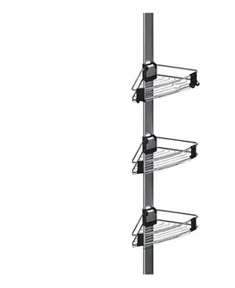 Svietidlá WENKO 25556100-Rohová polica PURIO 35,5x280 cm strieborná/šedá 25556100
