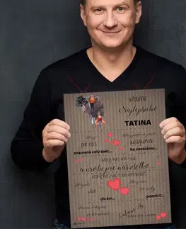 Tabuľky s venovaním (darčeky) Darček ku dňu otcov - Prekvapenie pre milujúceho ocka - tabuľka na stenu