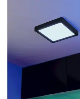 Svietidlá Eglo 901374-LED RGBW Stmievateľné dymové stropné svietidlo FUEVA-Z LED/10,5W/230V 22x22cm IP44 čierna 901374
