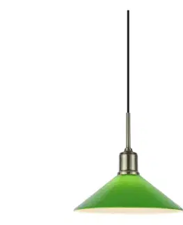 Svietidlá Markslöjd 108868 - Luster na lanku VELA 1xE27/40W/230V mosadz/zelená 108868