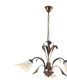 Svietidlá ONLI - Luster na reťazi LUCREZIA 3xE14/6W/230V bronzová 4722/3B