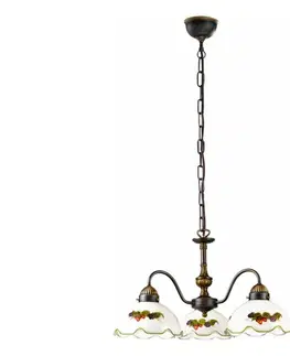 Svietidlá Kolarz 731.83.113 - Závesný luster na reťazi NONNA 3xE27/75W/230V vínová/jahodová 731.83.113