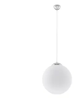Svietidlá  SL.0264 - Luster na lanku UGO 1xE27/15W/230V priemer 30 cm biela/lesklý chróm SL.0264