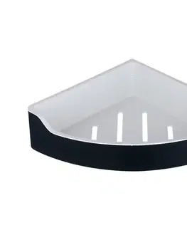 Kúpeľňový nábytok AQUALINE SB209 Samba rohová polica do sprchy, 21,8 x 6,3 x 21,8 cm, čierna