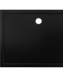 Vane MEXEN - Flow sprchová vanička obdĺžniková slim 75 x 80, čierna mat 46R707580