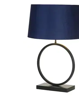 Lampy Searchlight EU93101AZ - Stolná lampa ELEGANT 1xE27/60W/230V modrá EU93101AZ