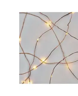 LED osvetlenie  Vonkajšia LED reťaz 40xLED/9m IP44 teplá biela D3AW01