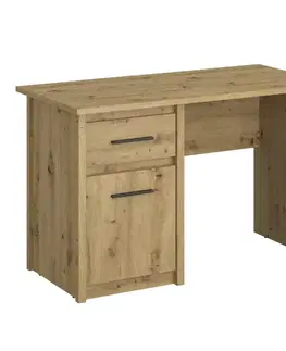 Písacie a pracovné stoly KONDELA Airon 1D1S/120 písací stôl dub artisan