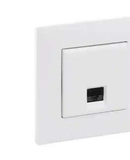 Predlžovacie káble Legrand - Ethernetová zásuvka RJ45 s rámikom NILOE STEP biela LR0060+LR0052
