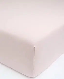 Plachty MKLozkoviny.sk Jersey prostěradlo s elastanem 140 × 200 cm – pudrové