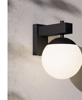 Svietidlá Eglo 900669 - Vonkajšie nástenné svietidlo BUFALATA 1xE27/40W/230V čierna IP44 900669