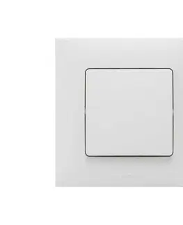 Predlžovacie káble Legrand - Jednopolový vypínač č. 1 s rámikom NILOE biela LR0028+LR0022