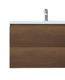 Kúpeľňový nábytok Kúpeľňová skrinka s umývadlom SAT B-Way 79x50x45 cm orech mat BWAY280NUTU BWAY280NUTU