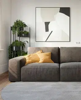 Veľké pohovky DELIFE Veľká pohovka Lanzo 230x95 cm mikrovlákno khaki-hnedá