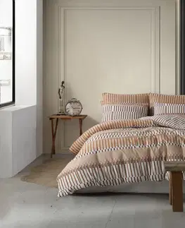 Obliečky Obliečky bavlnené Miranda Brown 200x140cm+90x70cm TiaHome