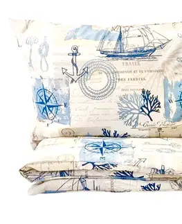 Obliečky Obliečky bavlnené Atlantic TiaHome - 1x Vankúš 90x70cm, 1x Paplón 140x200cm