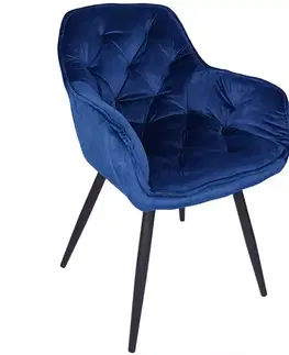 Čalúnené stoličky Stolička Vitos tmavomodré