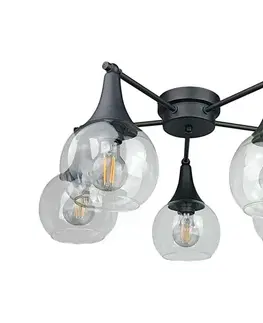 Svietidlá Keter Lighting Prisadený luster STAR 5xE27/60W/230V čierna/číra 2848