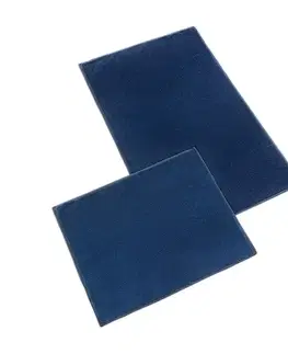Koberce a koberčeky Bellatex Sada Kúpeľňových predložiek bez výkroja BANYGOLD tmavomodrá, 60 x 100, 60 x 50 cm