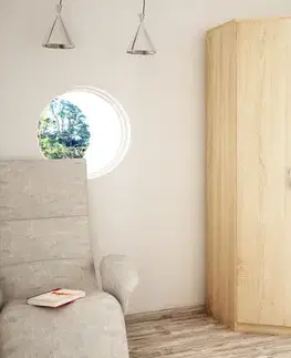 Šatníkové skrine Rohová skriňa ALEŠ, dub sonoma