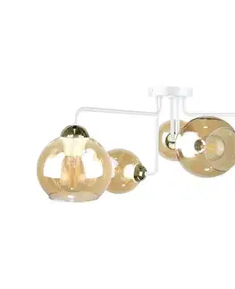 Svietidlá Keter Lighting Prisadený luster MONDE WHITE 5xE27/60W/230V 2168